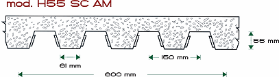 lamiere collaboranti modello H55 SC AM